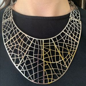 BCBG Stunning Filigree Plate necklace.